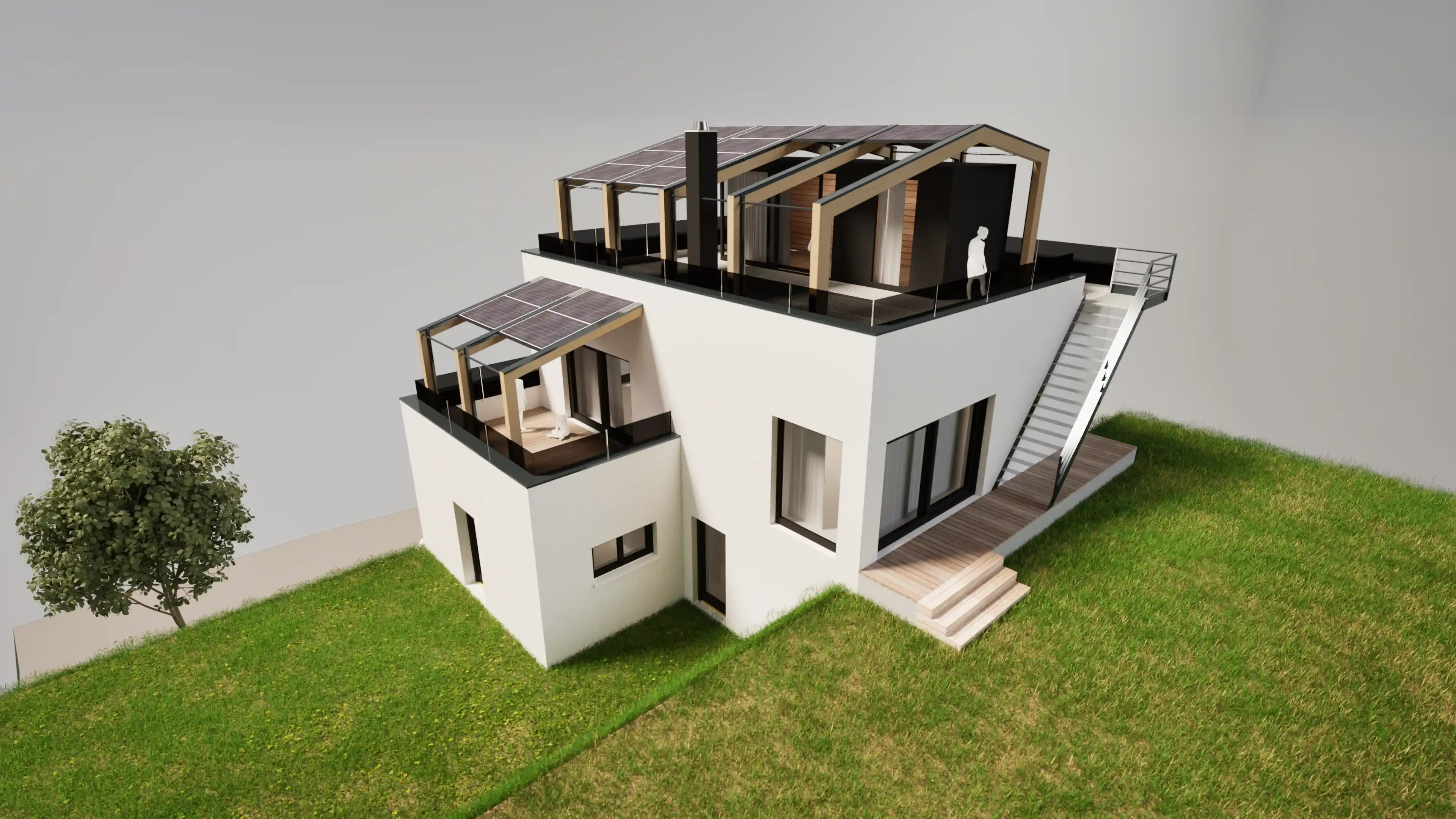 Dachterrasse auf Wohnhaus