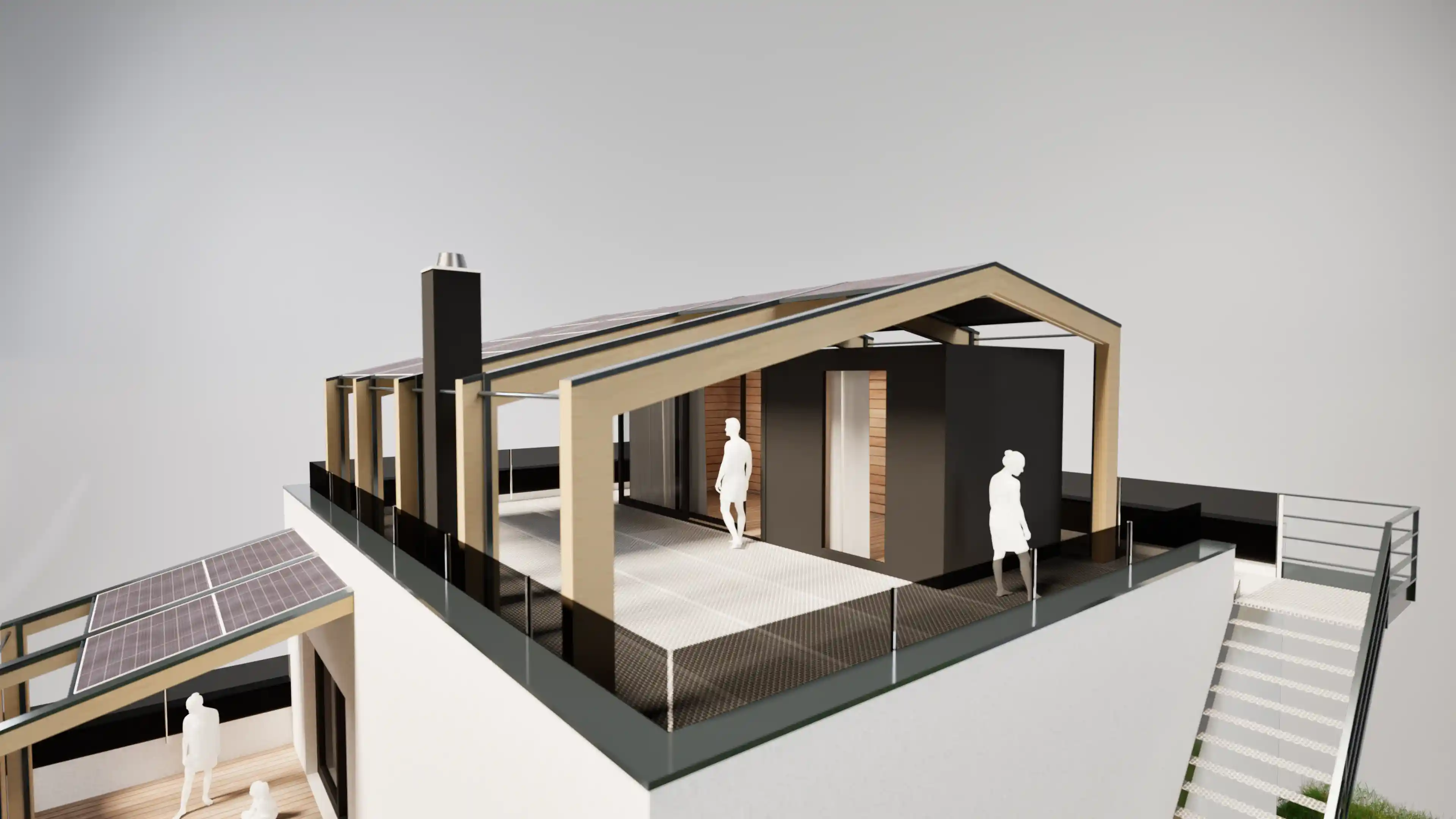 Dachterrasse auf Wohnhaus